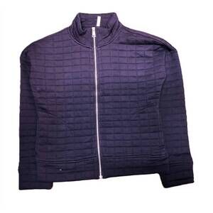 NEW BEACHTIME women's quilted soft zip front jacket in black